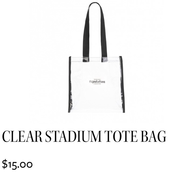 Taylor Swift Reputation Stadium Tour Clear Bag